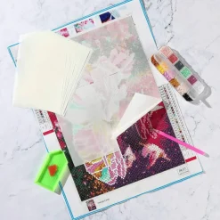 diamond painting release paper 16 x 12 cm and 15 x 10 cm diamond art paper covering double-sided non-stick replacement cover sheets painting accessories and tool for adult kid (100 pieces)