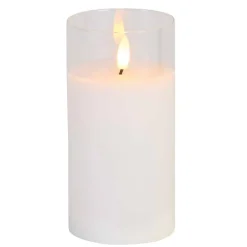 Dicksons DPGC-06-100WH Woman Of God I Know That I Can Do All Things White 6 x 3 Glass Encouraging Flameless LED Candle