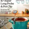 Digital Candy Thermometer – 10" Stainless Steel Probe, Pot Clip, Instant-Read for Cooking & Baking