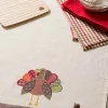 DII® Assorted Fall Turkey Embroidered Dishtowel Set