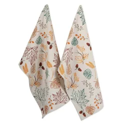 DII® Autumn Leaves Printed Dishtowel Set