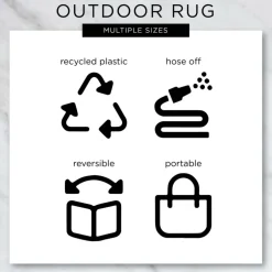 DII® French Blue Diamond Outdoor Rug, 4ft. x 6ft.