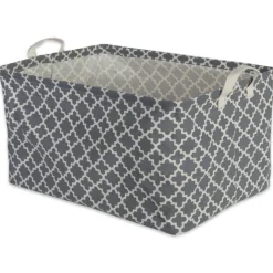 DII® Gray Lattice Laundry Bins, 2ct.