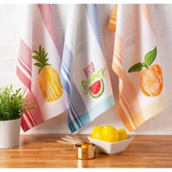 DII® Hello Summer Print Dishtowel, 3ct.