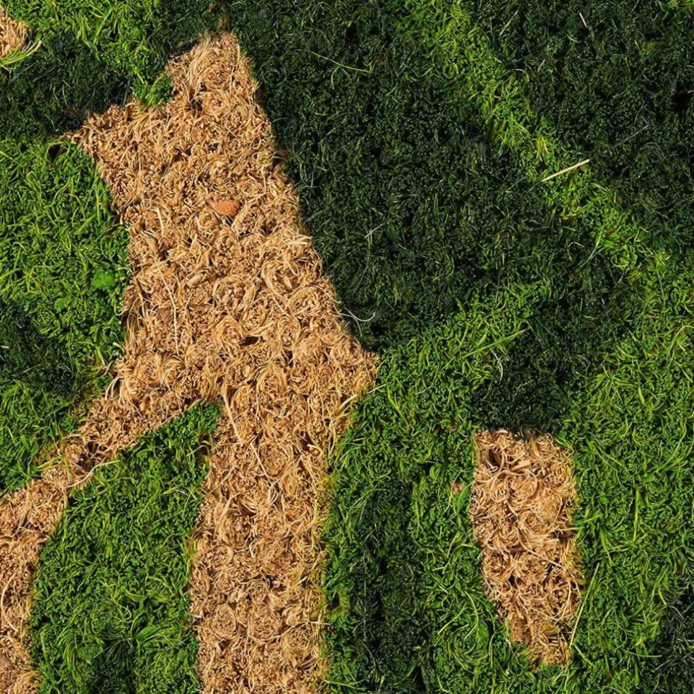 DII® J&M Palm Leaves Vinyl Back Coir Doormat