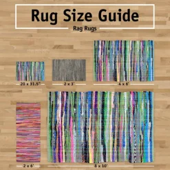 DII® Multi Denim Rag Rug, 2ft. x 3ft.