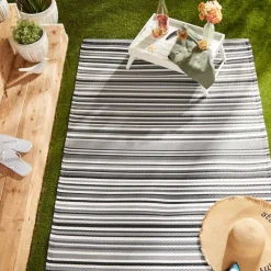 DII® Multi Tone Striped Outdoor Rug, 4ft. x 6ft.
