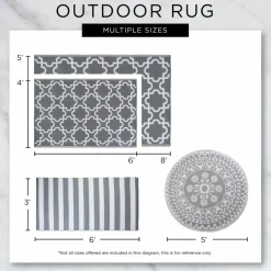 DII® Multi Tone Striped Outdoor Rug, 4ft. x 6ft.