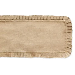 DII® Natural Ruffle Trim Jute Table Runner, 14x108 inch