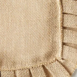 DII® Natural Ruffle Trim Jute Table Runner, 14x72 inch