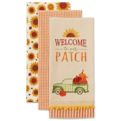 DII® Pumpkin Patch Truck Dishtowel Set