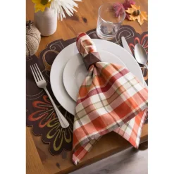 DII® Pumpkin Spice Plaid Dinner Napkins, 6ct.
