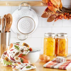 DII® Pumpkin Spice Plaid Dishtowel Set