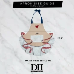DIIĀ® Red Rooster Ruffle Apron