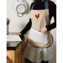DII® Red Rooster Ruffle Apron