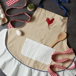 DII® Red Rooster Ruffle Apron