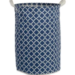 DII® Round Lattice PE-Coated Cotton Polyester Laundry Hamper