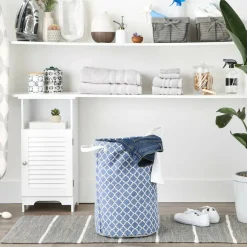 DII® Round Lattice PE-Coated Cotton Polyester Laundry Hamper