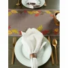 DII® 108" Shimmering Leaves Embroidered Table Runner