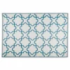 DII® Storm Blue & White Lattice Outdoor Rug, 4ft. x 6ft.