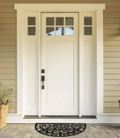 DII® Welcome Scroll Half Moon Rubber Doormat