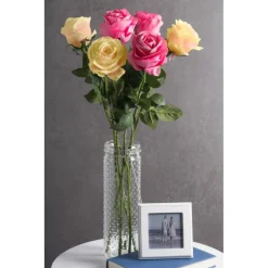 DII® Yellow Flower Open Rose Set, 6ct.