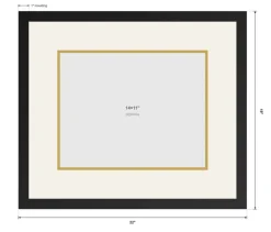 Diploma Frame x 11 College Diploma (Modern) - Graduation Museum Gold Hardwood With Dark Red Mat