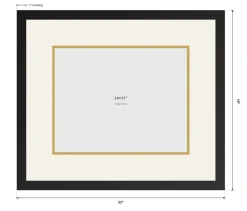 Diploma Frame x 11 College Diploma (Modern) - Graduation Bright White Hardwood With Black double mat
