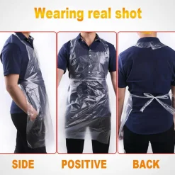 Disposable Aprons (50 Count), Plastic apron for Painting Party, Cooking, Housework, Picnic etc.