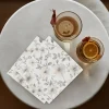 Disposable Paper Cocktail Napkins - Watercolor Fall Flowers