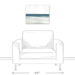 Distressed Abstract Waves Canvas Wall Art