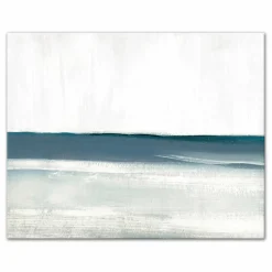 Distressed Abstract Waves Canvas Wall Art