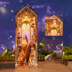 DIY Book Nook Kit - Enchanted Rose w/ Dust Cover