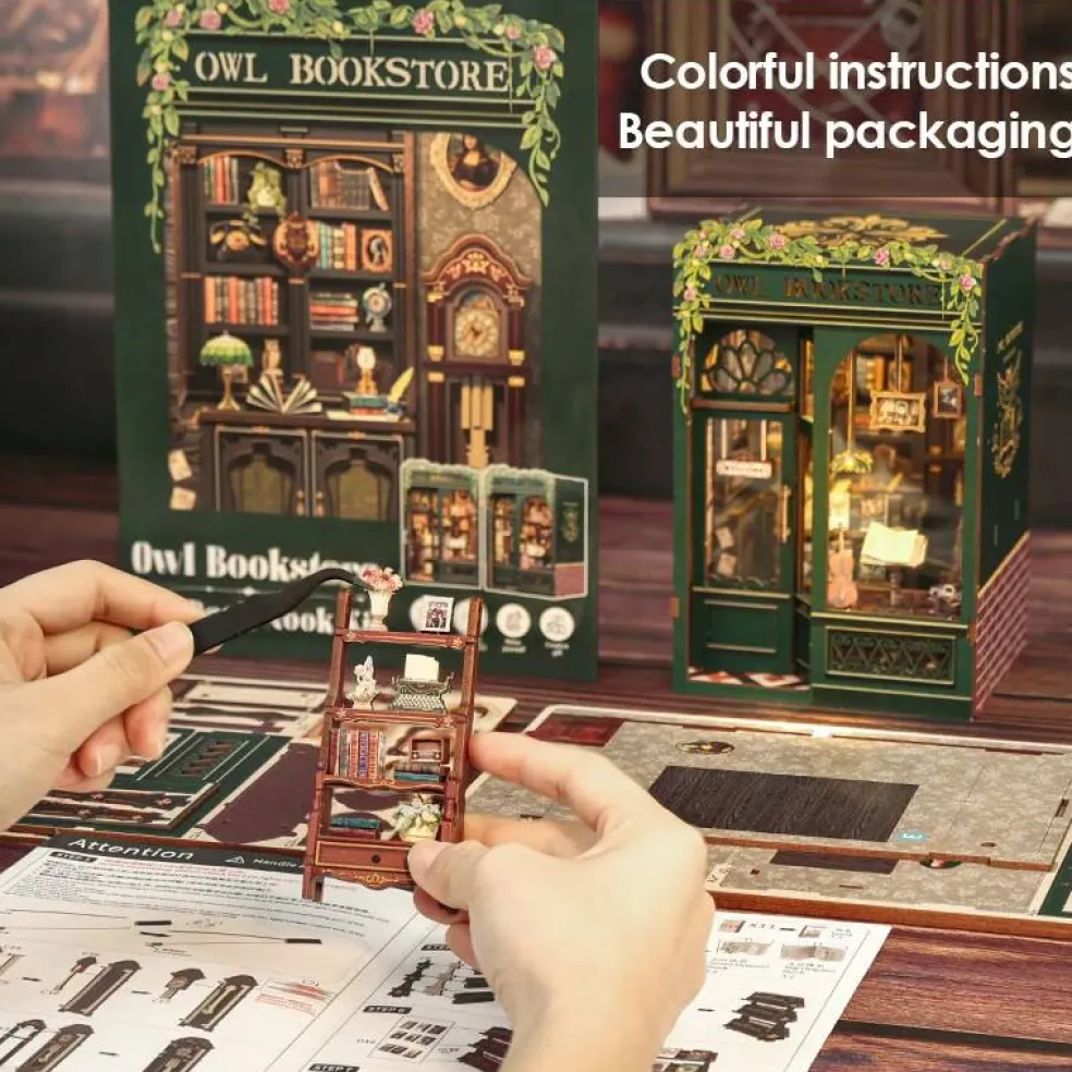 DIY Book Nook Kit - Owl Bookstore