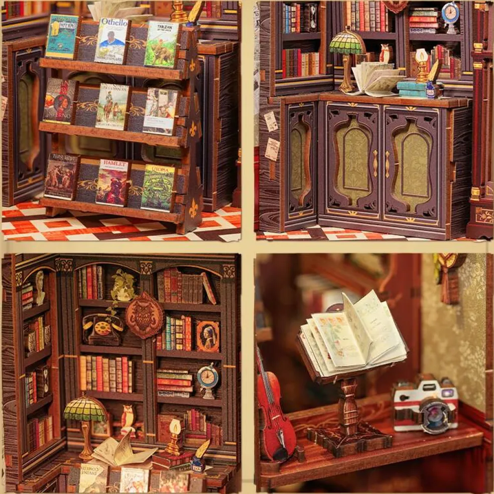 DIY Book Nook Kit - Owl Bookstore