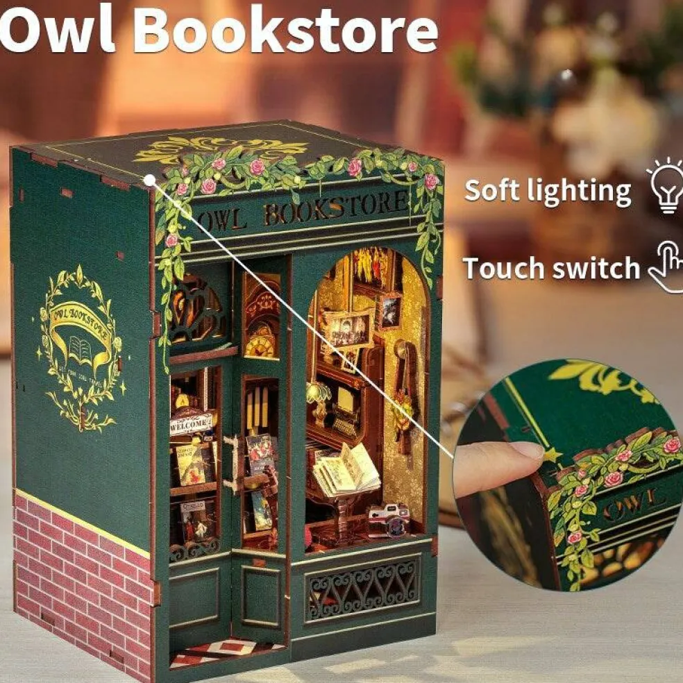 DIY Book Nook Kit - Owl Bookstore