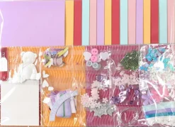 DIY Handmade Greeting Card Making Kit with 15 Blank Cards 15 Colorful Envelopes Rhinestones Sequins Buttons Ribbons for Birthday Wedding Christmas Craft Projects