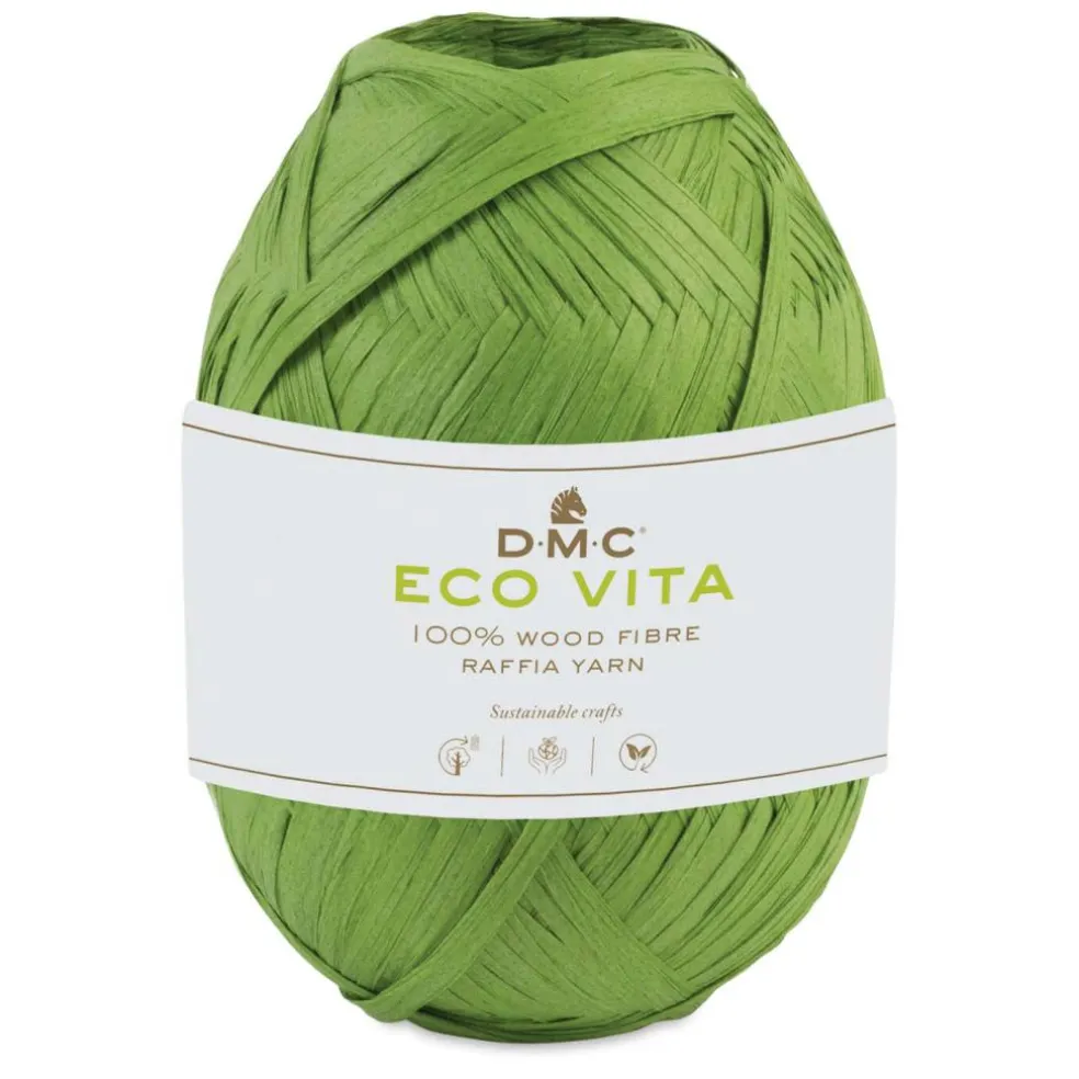 DMC Eco Vita Raffia Yarn - 08 Green, 109 yards