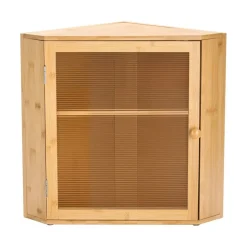 Double Layer Corner Bread Box wicker Bread Storage Bin with Adjustable Shelf, Ventilated Design for Kitchen Counter