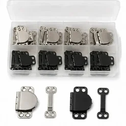 1 Dozen Black or Silver Metal Hook Eye Closures Sewing Craft