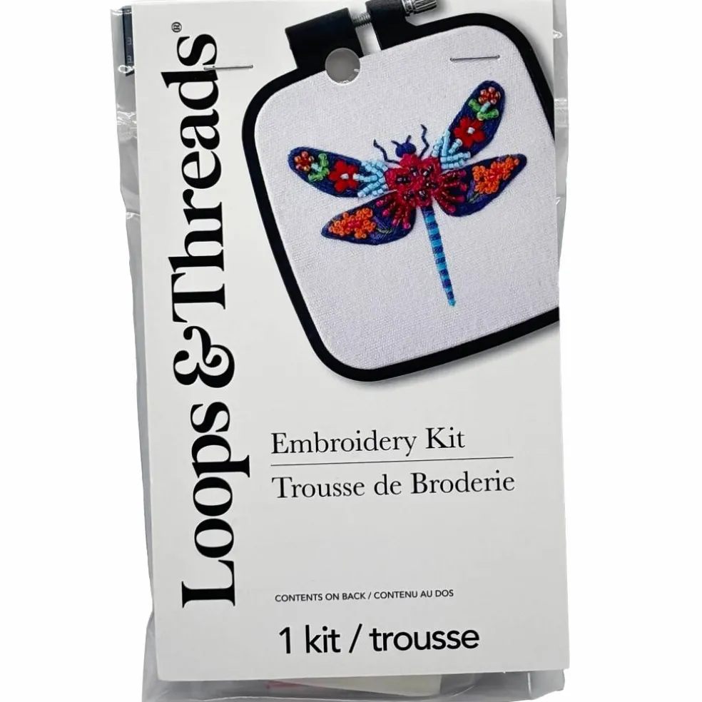 3.6" Dragonfly Embroidery Kit by Loops & Threads®