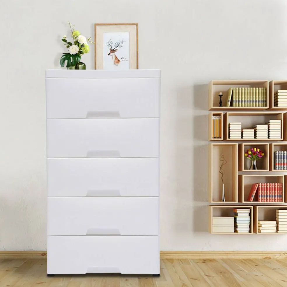 5 Drawer Dresser Storage Tower Organizer .