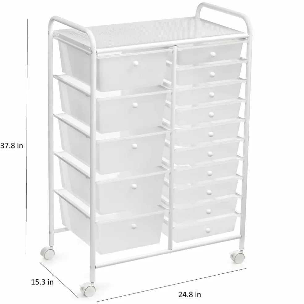 15-Drawer Rolling Cart by Simply Tidy®