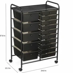 15-Drawer Rolling Cart by Simply Tidy®