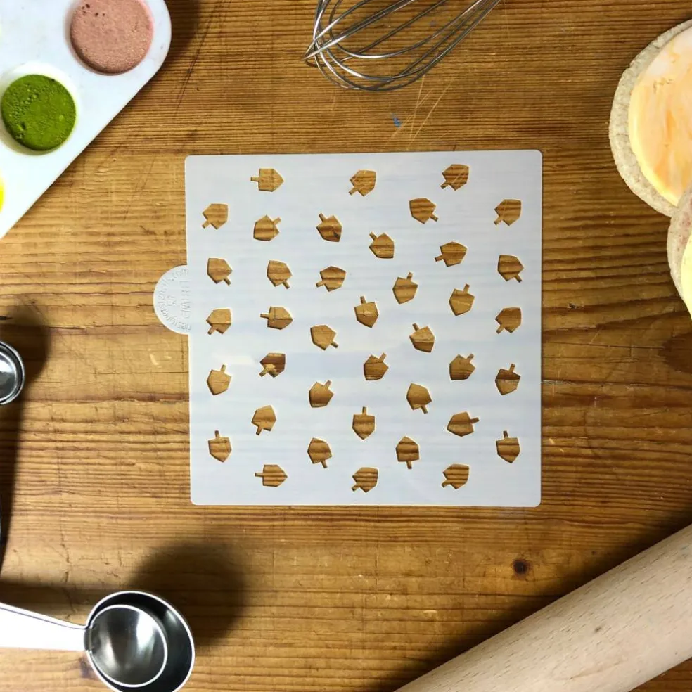 Dreidel Miniprint Cookie & Craft Stencil | CM081 by Designer Stencils | Cookie Decorating Tools |