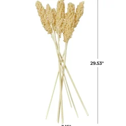 Dried Corn Maize Natural Foliage with Long Stems