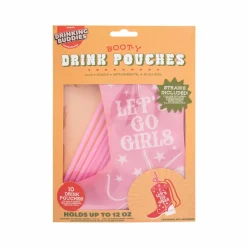 Drinking Buddies Let's Go Girls Cowboy Boot Drink Pouches