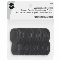 Dritz® Black Square Sew-On Magnetic Snaps, 1.12