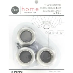 Dritz® Home Pewter 1" Round Curtain Grommets, 8ct.