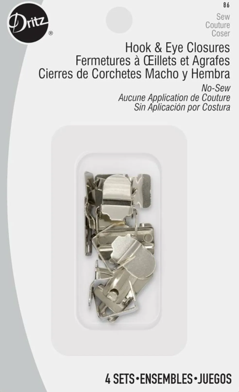 Dritz No-Sew Hook & Eye Closures